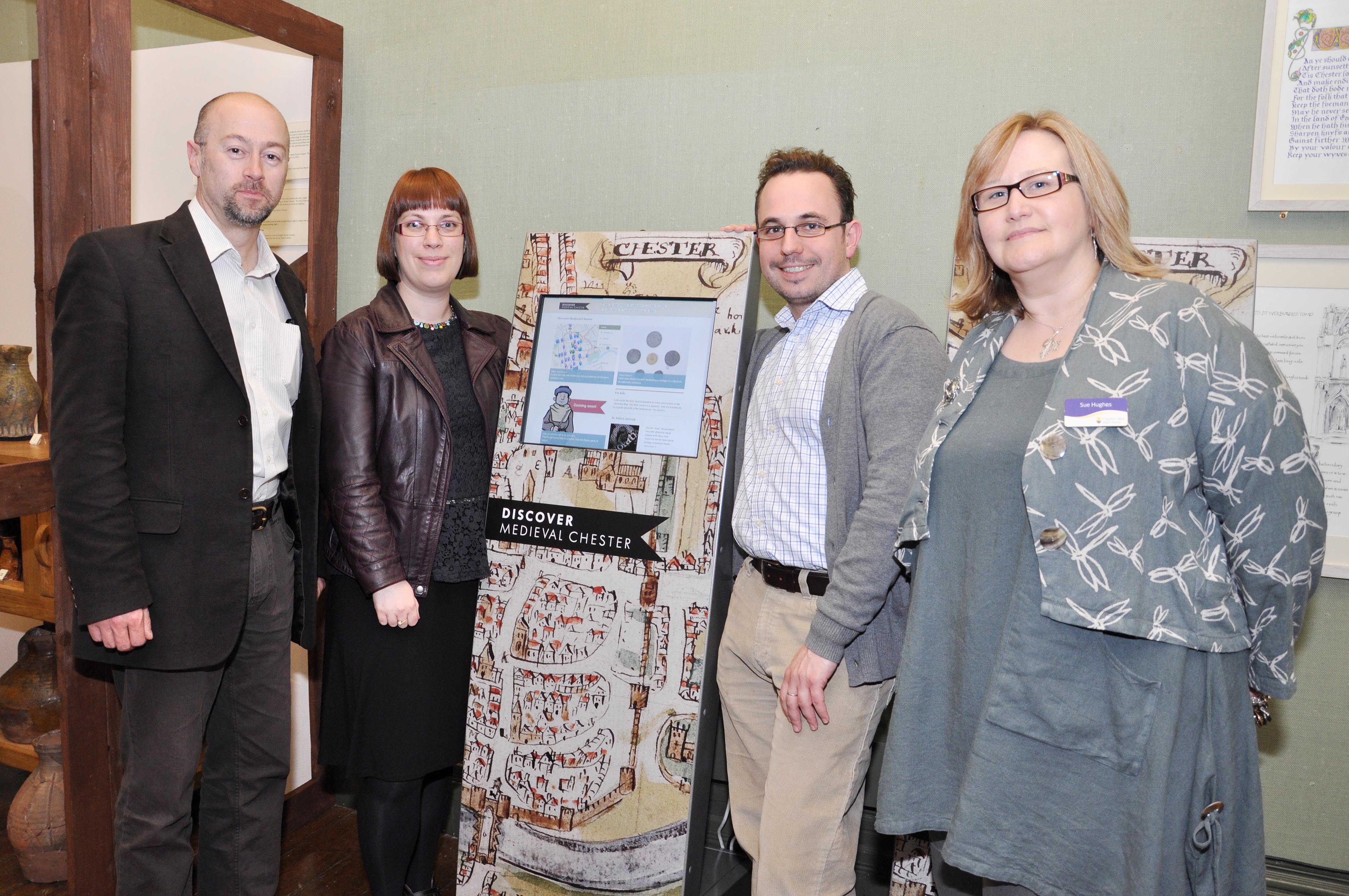 The project team with one of our kiosks